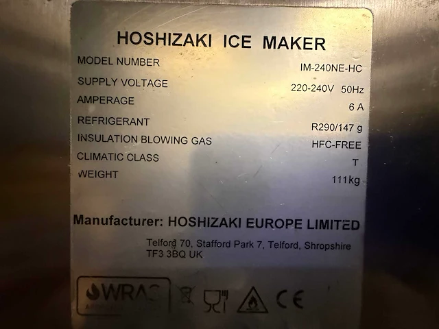 Hoshizaki - im-240ne-hc - ijsblokje machie - afbeelding 3 van  3