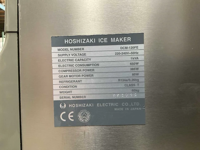 Hoshizaki dcm-120fe ijsblokjes- en schilferijsmachine - afbeelding 4 van  5