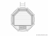 Hot tub - sparrenhout - afbeelding 6 van  9