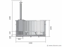 Hot tub - sparrenhout - afbeelding 7 van  9
