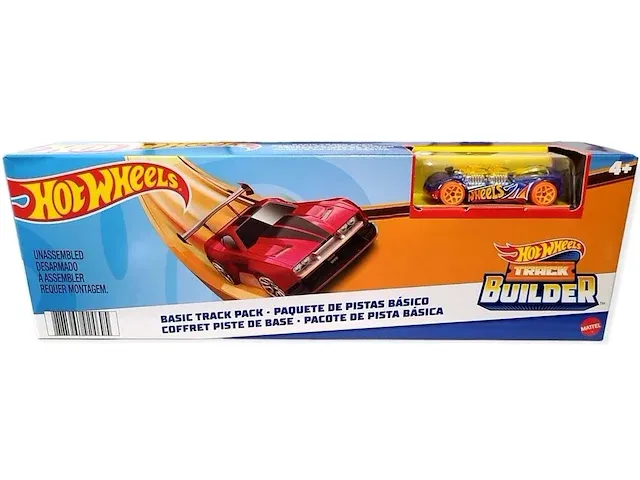 Hot wheels track builder unlimited track pack with diecast car kit - racebaan bouwpakket - afbeelding 1 van  1