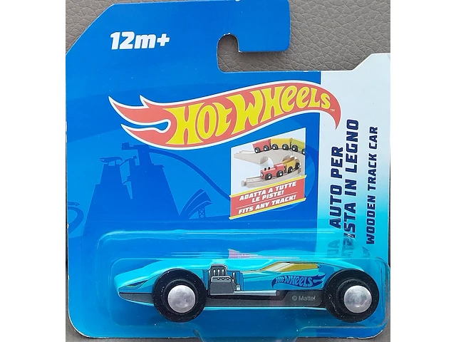 Hotwheels blauwe race auto - afbeelding 1 van  5