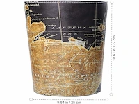 Housoutil vintage leren vuilnisbak - afbeelding 2 van  2