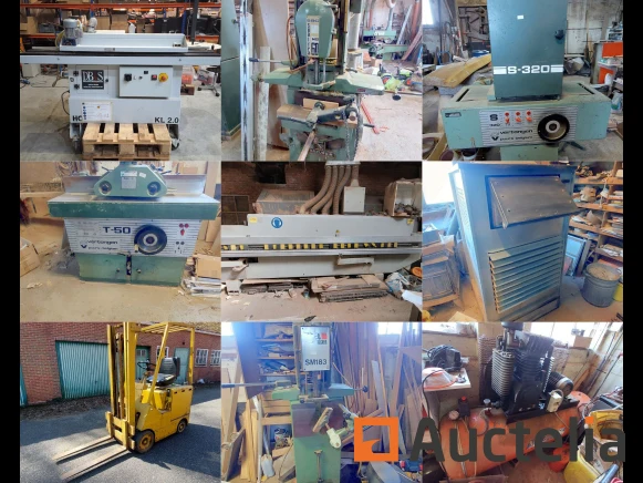 Houtbewerkingsmachines, kantenlijmer, frees, houtbewerkingscombinatie, bandschuurmachine, etc.