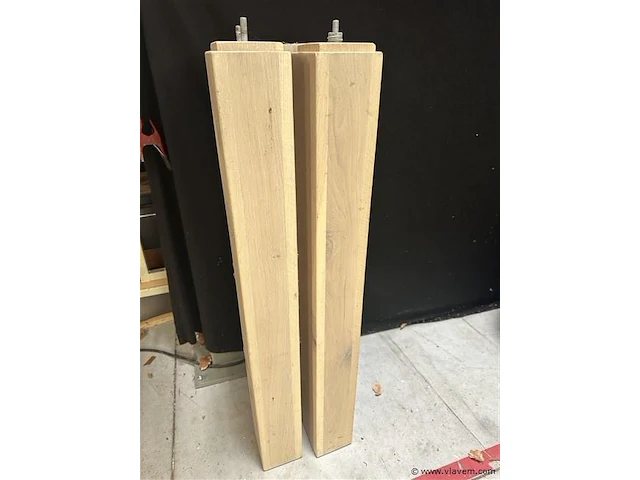 Houten 4x poten voor tafelblad - afbeelding 4 van  6