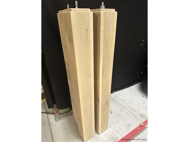 Houten 4x poten voor tafelblad - afbeelding 5 van  6