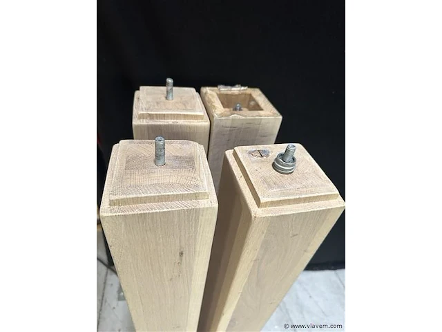 Houten 4x poten voor tafelblad - afbeelding 6 van  6