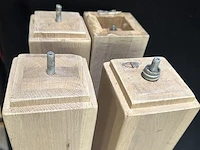 Houten 4x poten voor tafelblad - afbeelding 6 van  6