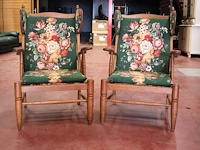 Houten armstoel (x2) - afbeelding 1 van  6