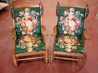 Houten armstoel (x2) - afbeelding 2 van  6