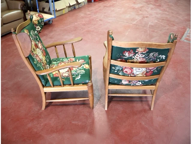 Houten armstoel (x2) - afbeelding 4 van  6