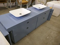 Houten badkamermeubel met 2 lavabo's - afbeelding 2 van  5
