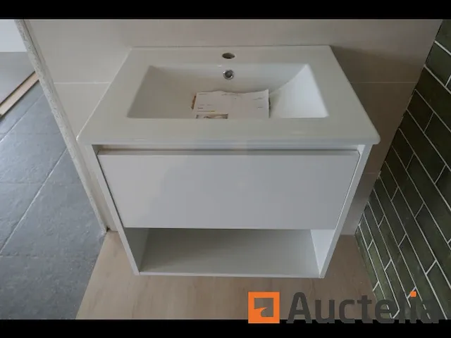 Houten badkamermeubel noja blanco brillo - afbeelding 2 van  4