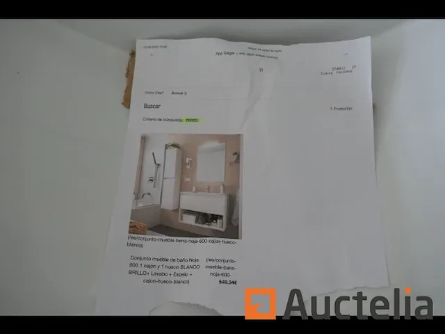 Houten badkamermeubel noja blanco brillo - afbeelding 3 van  4