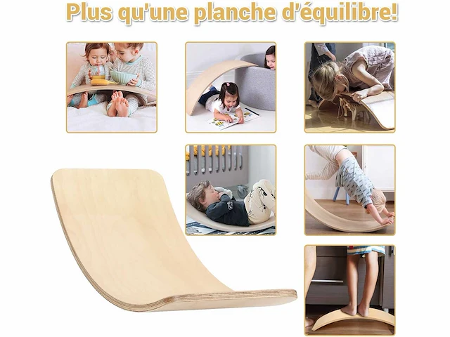 Houten balance board - 2 stuks (x2) - afbeelding 4 van  6