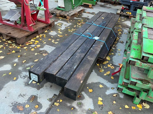 Houten balken (4x) - afbeelding 2 van  4
