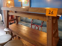 Houten bankjes + barkrukken - afbeelding 2 van  5