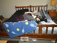 Houten bed (2x 1 persoonsbed) - afbeelding 1 van  3