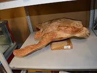 Houten beeld schildpad - afbeelding 1 van  6