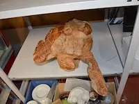 Houten beeld schildpad - afbeelding 3 van  6