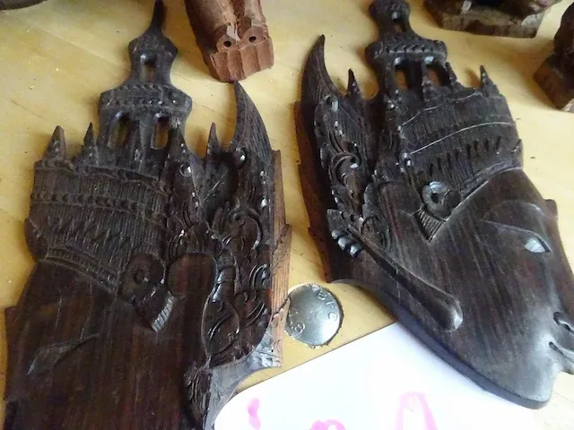 Houten beeldjes (8 stuks) - afbeelding 2 van  5