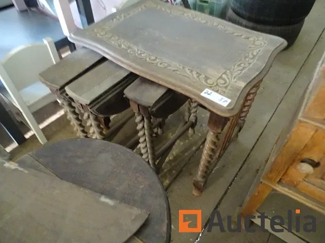 Houten benoemt set tafels - afbeelding 5 van  7