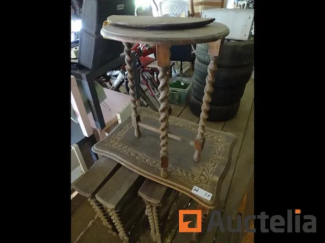 Houten benoemt set tafels - afbeelding 6 van  7