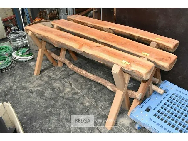 Houten biertafel 203x27x81 - afbeelding 2 van  3