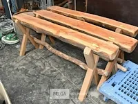 Houten biertafel 203x27x81 - afbeelding 2 van  3