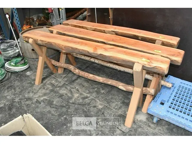 Houten biertafel 203x27x81 - afbeelding 3 van  3