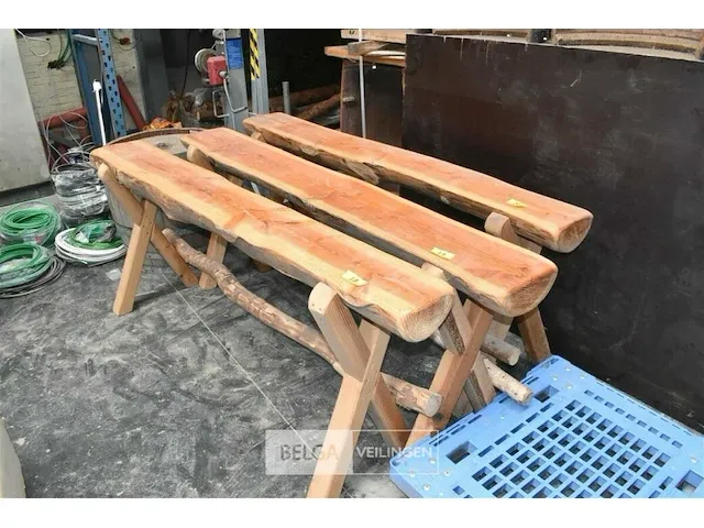 Houten biertafel 203x27x82 - afbeelding 2 van  3