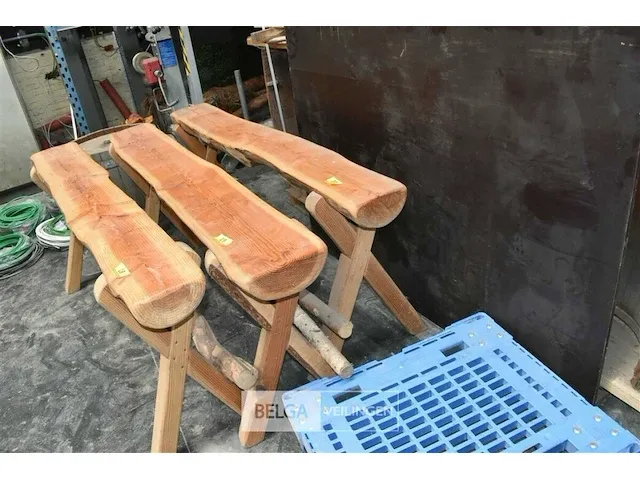 Houten biertafel 203x27x83 - afbeelding 2 van  3