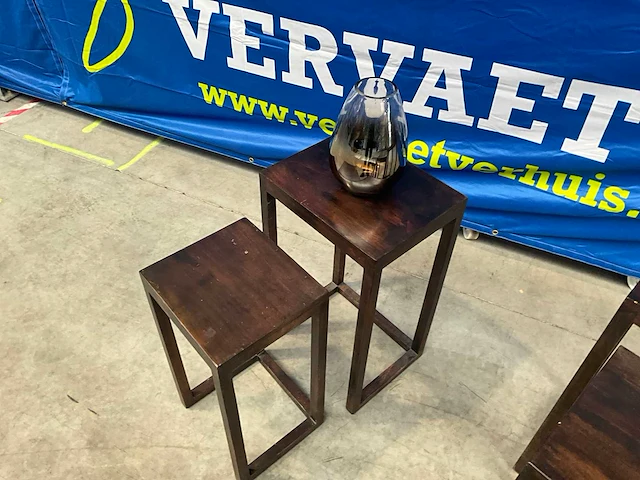 Houten bijzettafels (5x) - afbeelding 3 van  4