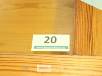 Houten boekenkastje met glazen bovenblad - afbeelding 3 van  3
