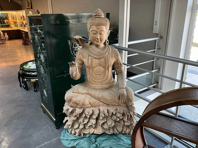 Houten buddha - afbeelding 1 van  6