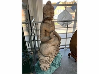 Houten buddha - afbeelding 2 van  6