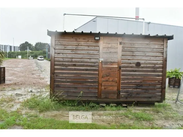Houten buiten unit (inkomcontainer, drankenbonunit) 3 vensters 1 deur, met inrichting 275x10x220 - afbeelding 4 van  23