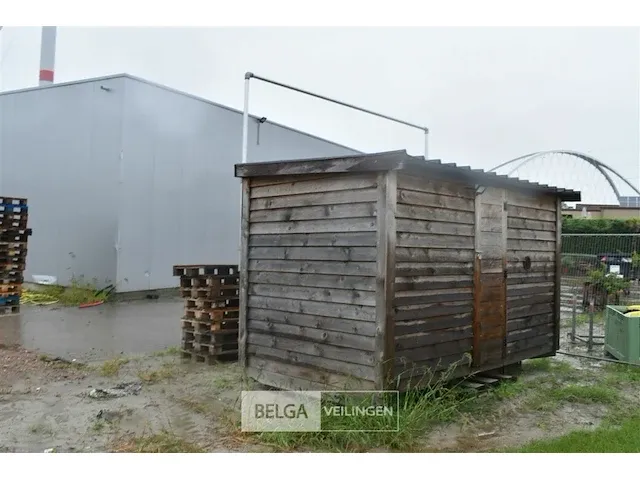 Houten buiten unit (inkomcontainer, drankenbonunit) 3 vensters 1 deur, met inrichting 275x10x220 - afbeelding 9 van  23
