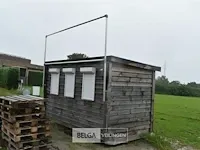 Houten buiten unit (inkomcontainer, drankenbonunit) 3 vensters 1 deur, met inrichting 275x10x220 - afbeelding 10 van  23