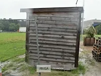 Houten buiten unit (inkomcontainer, drankenbonunit) 3 vensters 1 deur, met inrichting 275x10x220 - afbeelding 12 van  23