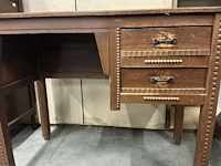 Houten bureau met 2 schuiven - afbeelding 2 van  3