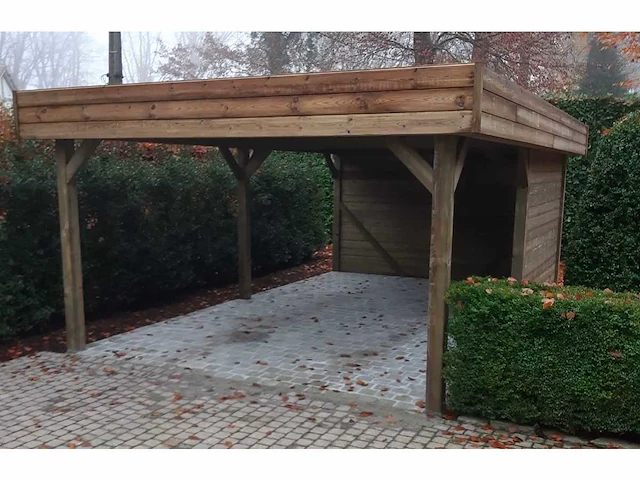 Houten carport - afbeelding 1 van  13
