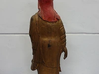 Houten chinees buddha standbeeld - afbeelding 3 van  5