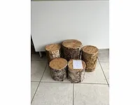 Houten decoratie boomstammen