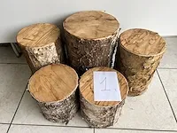 Houten decoratie boomstammen - afbeelding 2 van  2