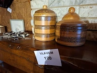 Houten dekselpot - afbeelding 1 van  1