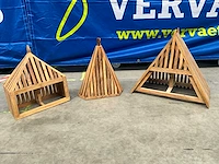 Houten design decoratie (3x) - afbeelding 1 van  9