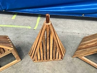 Houten design decoratie (3x) - afbeelding 3 van  9