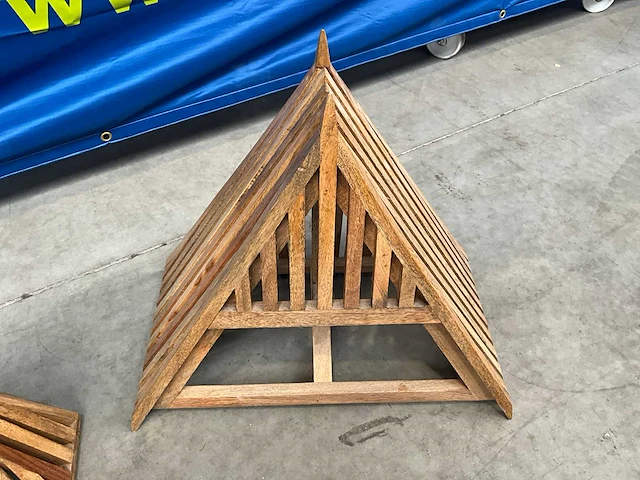 Houten design decoratie (3x) - afbeelding 4 van  9