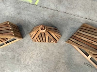 Houten design decoratie (3x) - afbeelding 6 van  9